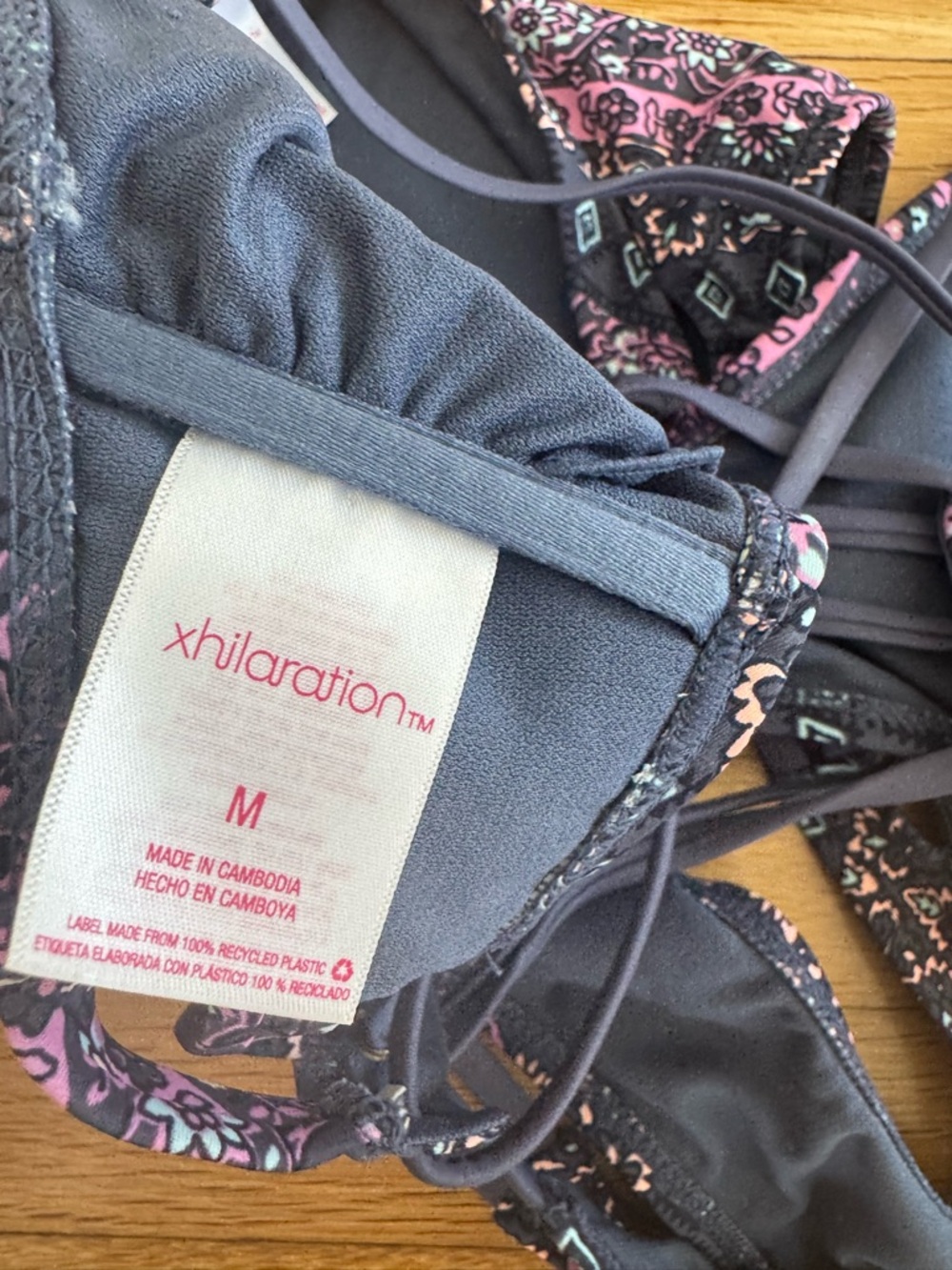 Xhilaration Swim Blue Hippy Bohemian Style 2 Piece Bikini - Picture 11 of 11